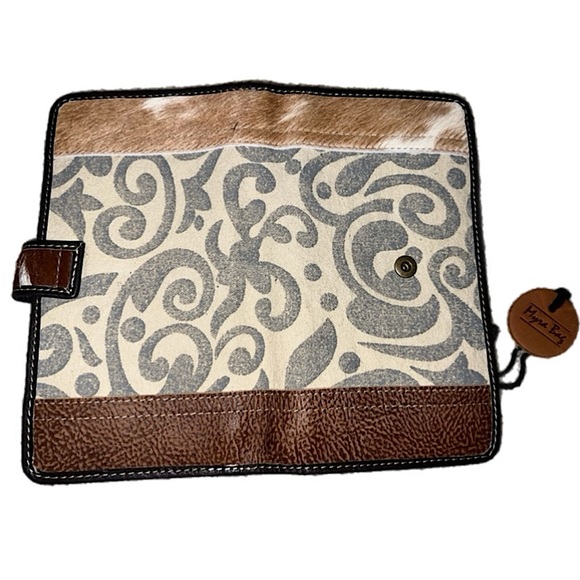 Myra Bag Western Leather Cowhide Sapphire Wallet Cowgirl - Picture 3 of 10